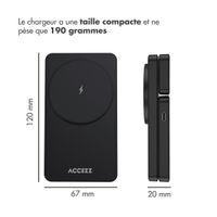Accezz Chargeur sans fil pliable 3-in-1 MagSafe - 20W - Noir