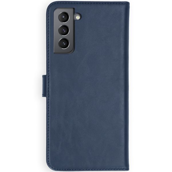 Selencia Étui portefeuille en cuir véritable Samsung Galaxy S21 Plus - Bleu