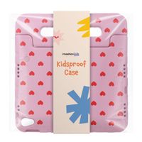 imoshion Coque arrière Kidsproof Design avec poignée Apple iPad 9 (2021) 10.2 pouces / iPad 8 (2020) 10.2 pouces / iPad 7 (2019) 10.2 pouces - Cœurs