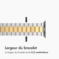 imoshion Bracelet en acier Apple Watch Series 1 á 11 / SE / Ultra (44/45/46/49 mm) - Argent / Dorée
