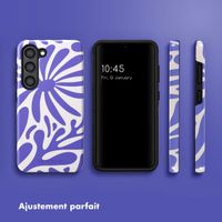 Selencia Coque arrière Vivid Samsung Galaxy S23 - Modern Bloom Sapphire Blue