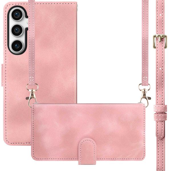 imoshion Etui de téléphone portefeuille avec cordon Samsung Galaxy S23 FE - Rose