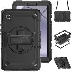 Accezz Coque arrière robuste avec bandoulière Samsung Galaxy Tab A9 8.7 pouces - Noir