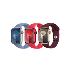 Apple 3 Pack Bracelet Sport pour Apple Watch | 38/40/41 mm - Taille M/L - Winter Blue / (Product)RED / Plum