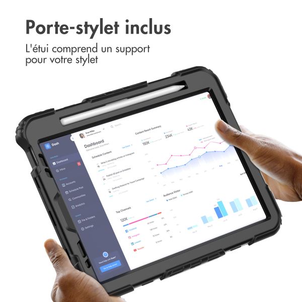 Accezz Coque arrière Defender XT Apple iPad Air 5 (2022) / Air 4 (2020) - Noir