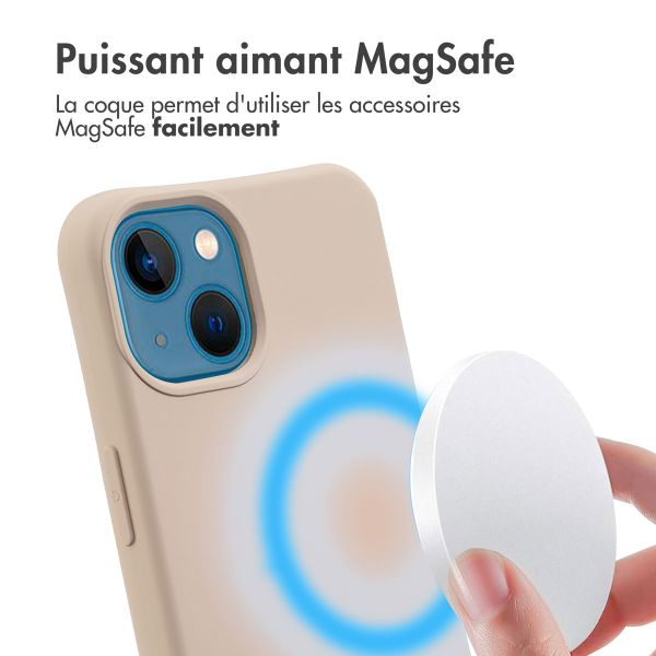 imoshion Coque arrière Color avec cordon amovible et MagSafe Apple iPhone 13 - Nude