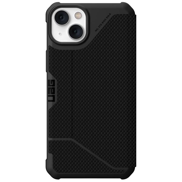 UAG Etui de téléphone portefeuille Metropolis iPhone 14 Plus - Kevlar Black