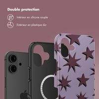 Selencia Coque arrière Vivid avec MagSafe Apple iPhone 16 - Stars Plum Lilac