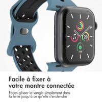 imoshion Bracelet sport⁺ Apple Watch Series 1 á 11 / SE / Ultra (44/45/46/49 mm) - Taille S/M - Celestial Teal & Black