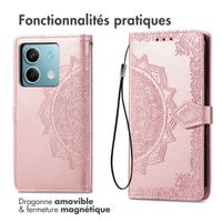 imoshion Etui de télephone Mandala Xiaomi Redmi Note 13 (5G) - Rose Doré