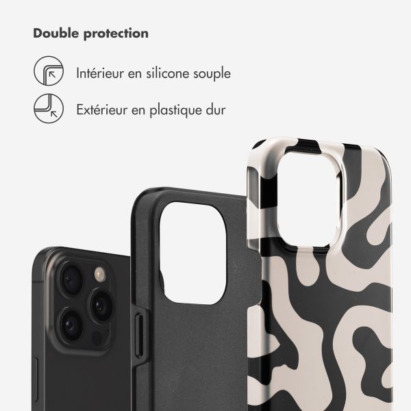 Selencia Coque arrière Vivid Apple iPhone 15 Pro Max - Art Wave Black