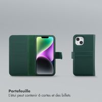 Selencia Étui portefeuille amovible Olyn avec MagSafe Apple iPhone 14 / 13 - Vert