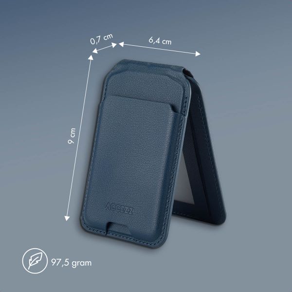 Accezz Portefeuille en cuir avec support - Compatible avec MagSafe et Qi2 - Nightfall Blue