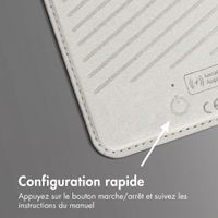 Accezz Portefeuille en cuir magnétique avec support - Compatible avec Apple Find My - Light Grey