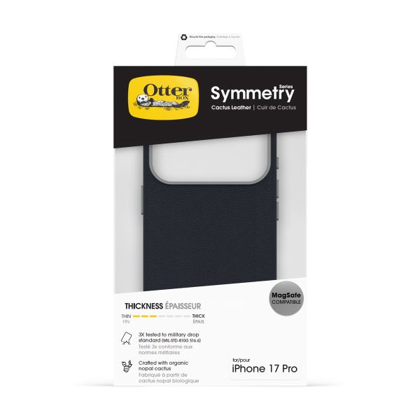 OtterBox Coque en cuir de cactus Symmetry MagSafe Apple iPhone 17 Pro - Riverside Blue