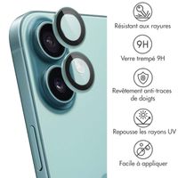 imoshion Lot de 2 protections d'objectif de caméra Apple iPhone 16 / 16 Plus - Teal