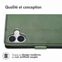 imoshion Étui de télephone portefeuille Apple iPhone 16 - Vert