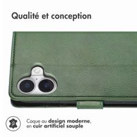 imoshion Étui de téléphone portefeuille Luxe iPhone 16 - Vert