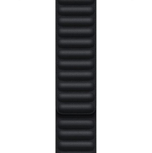 Apple Bracelet Leather Link Apple Watch Series 1 t/m 11 / SE / Ultra (44/45/46/49 mm) - Taille M/L - Midnight