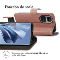 imoshion Étui de téléphone portefeuille Luxe Oppo Reno 10 / 10 Pro - Brun