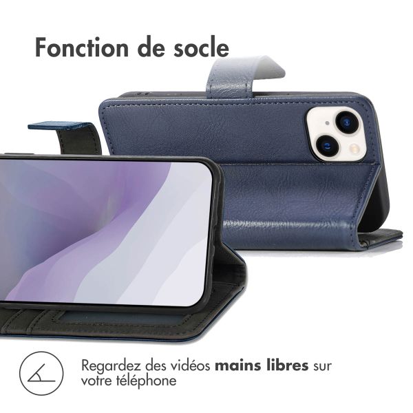 imoshion Étui de télephone portefeuille Apple iPhone 14 / 13 - Bleu foncé