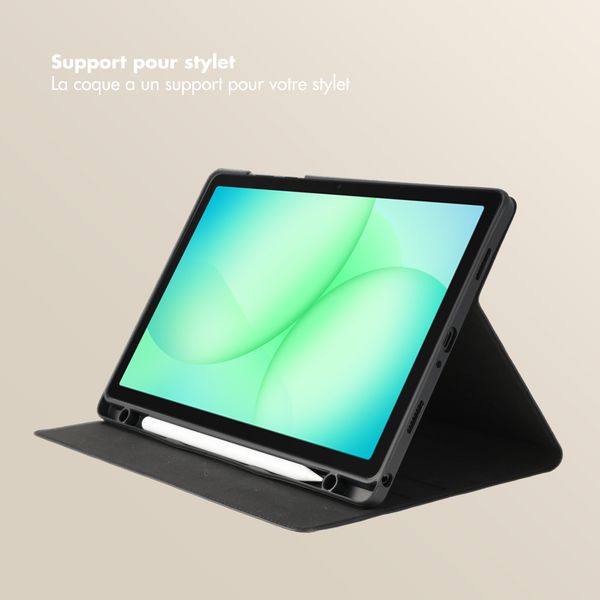 Selencia Coque tablette Sabi avec imprimé léopard Samsung Galaxy Tab A11 Plus - Midnight Black