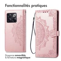 imoshion Etui de téléphone portefeuille Mandala OnePlus 10T - Rose Dorée