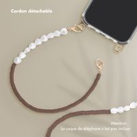 Selencia Ensemble de cordons pour téléphone avec perles et élastiques - Mocha Brown
