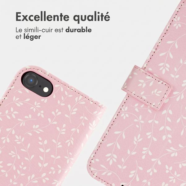 imoshion Étui de télephone portefeuille Design Apple iPhone 17e / 16e - Pink Bazaar Flowers
