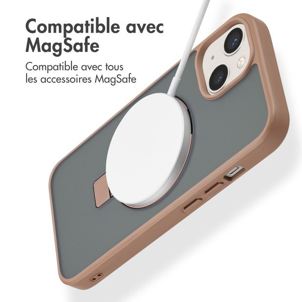 Accezz Coque Ring Stand avec MagSafe iPhone 13 - Brown