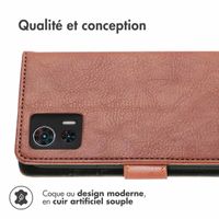 imoshion Étui de téléphone portefeuille Luxe Motorola Edge 30 Neo - Brun