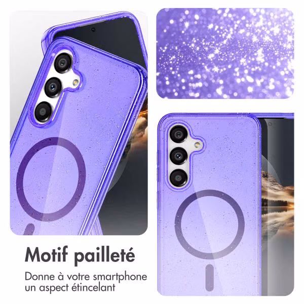 imoshion Coque Pailletée avec MagSafe Samsung Galaxy S25 Plus - Violet