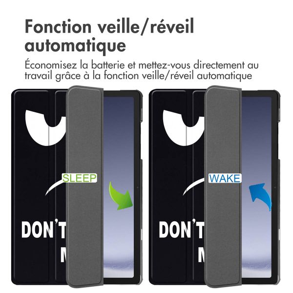 imoshion Coque tablette Design Trifold Samsung Galaxy Tab A11 Plus / A9 Plus - Don't touch