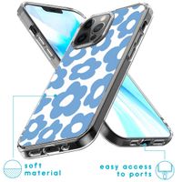 imoshion Coque Design iPhone 12 (Pro) - Retro Blue Flowers