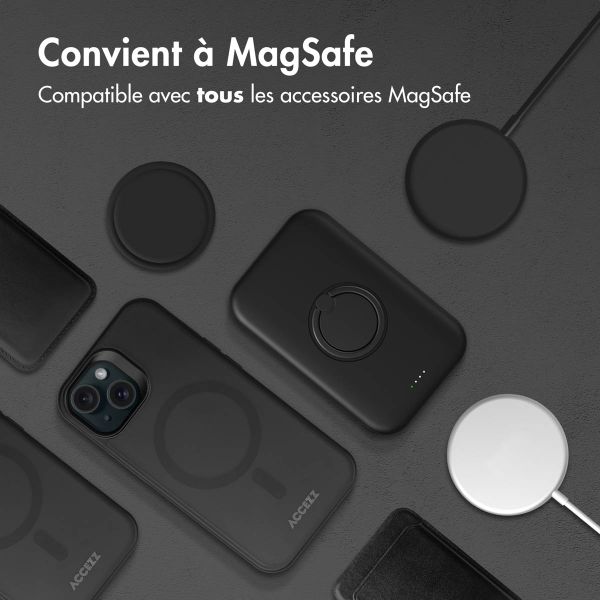 Accezz Coque Givrée Robuste avec MagSafe Apple iPhone 16 - Noir