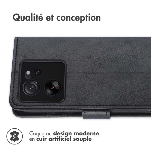 imoshion Étui de téléphone portefeuille Luxe Xiaomi 13T / 13T Pro - Noir