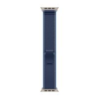 Apple Bracelet Trail Loop Apple Watch Series 1 t/m 11 / SE / Ultra (44/45/46/49 mm) - Taille S/M - Blue / Bright Blue Natural Titanium