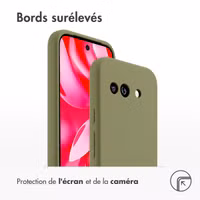 Accezz Coque Liquid Silicone Google Pixel 9A - Vert