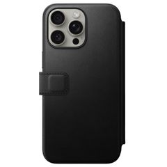 Nomad Étui de télephone portefeuille Modern Leather Folio Apple iPhone 15 Pro Max - Noir
