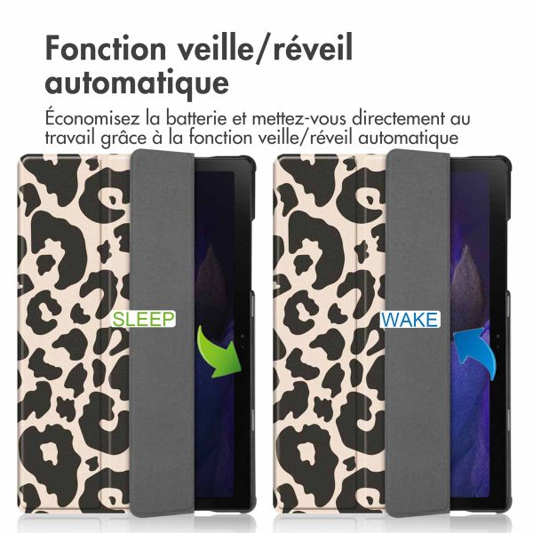 imoshion Coque tablette Design Trifold Samsung Galaxy Tab A8 - Leopard