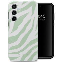Selencia Coque arrière Vivid Samsung Galaxy A35 - Colorful Zebra Sage Green