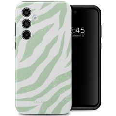 Selencia Coque arrière Vivid Tough Samsung Galaxy A35 - Colorful Zebra Sage Green