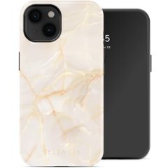 Selencia Coque arrière Vivid avec MagSafe Apple iPhone 14 - Golden Beige Marble