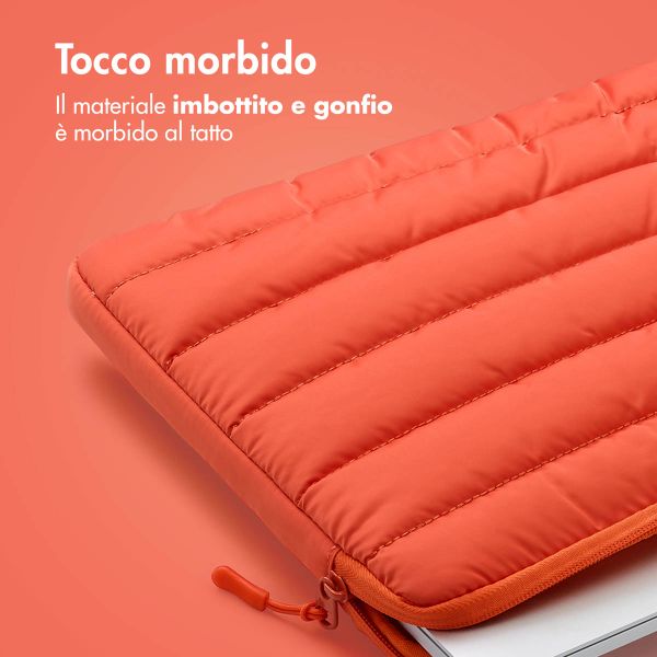 imoshion Pochette ordinateur Puffer 13-14 pouces - Apricot Crush Orange