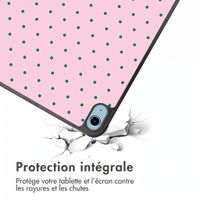 imoshion Coque tablette Design Trifold Apple iPad 11 (2025) 11 pouces A16 / iPad 10 (2022) 10.9 pouces - Happy Dots