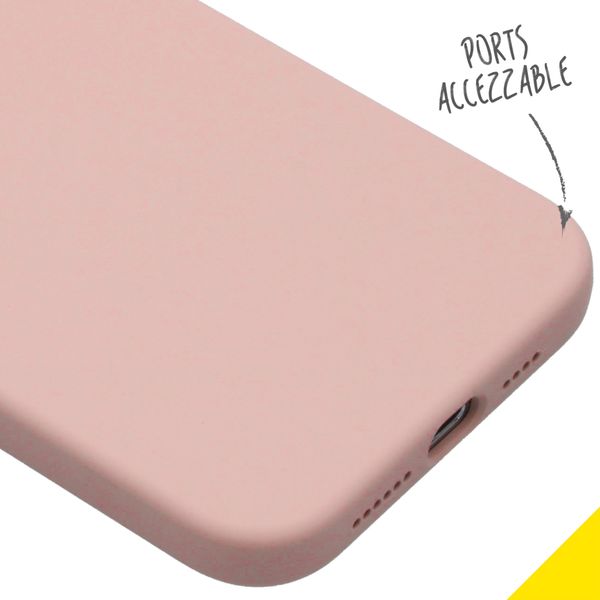 Accezz Coque Liquid Silicone Apple iPhone 12 Pro Max - Rose
