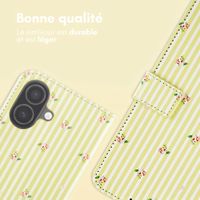 imoshion Étui de télephone portefeuille Design Apple iPhone 16 - Garden Stripes