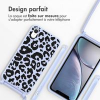 imoshion Coque design en silicone avec cordon Apple iPhone Xr - Animal Lila