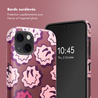 Selencia Coque arrière Vivid avec MagSafe Apple iPhone 13 - Wavy Smiley Pink