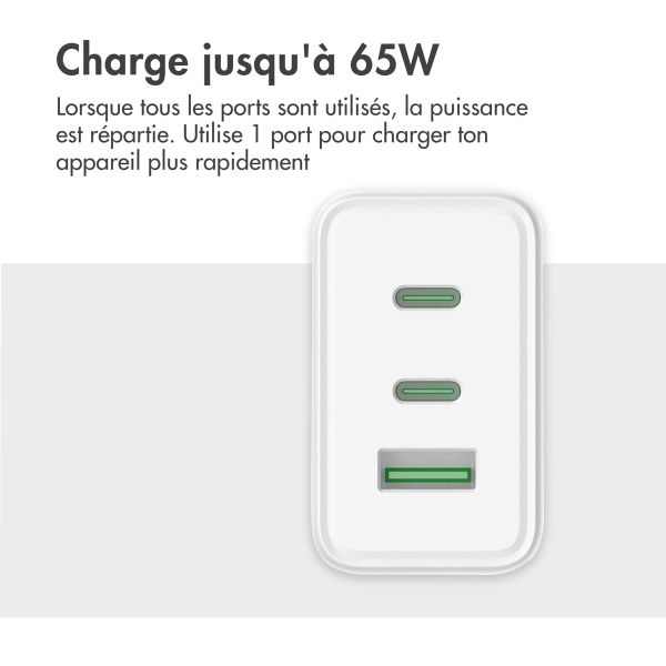 imoshion Powerbank 4-en-1 MagSafe + Support de téléphone pour voiture MagSafe Accezz + Câble USB-C vers USB-C Accezz + Chargeur mural ultra rapide Accezz - Kit de démarrage iPhone série 15 / iPhone série 16